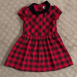 Ralph Lauren Red and Black Plaid Kids Dress